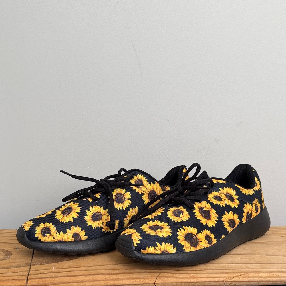 Yes we vibe Sunflower Pattern Sneakers